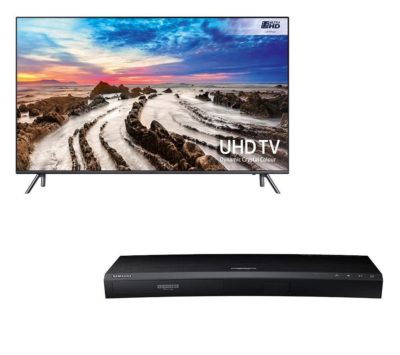 49  SAMSUNG UE49MU7070  Smart 4K HDR LED TV & 4K 3D Blu-ray Player Bundle